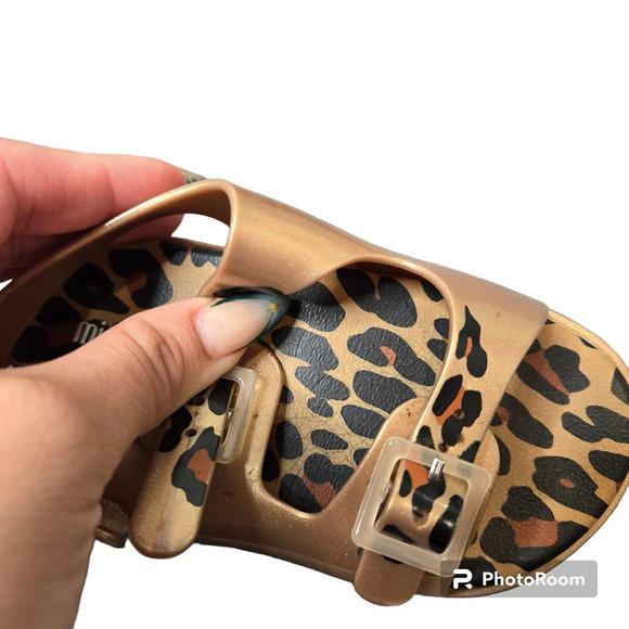 Mini Melissa Leopard Wide Sandal - Picture 3 of 5